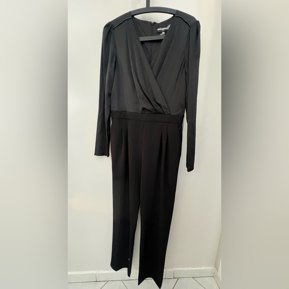 Karl Lagerfeld Black Jumpsuit Long Sleeve Dressy Chic size 8